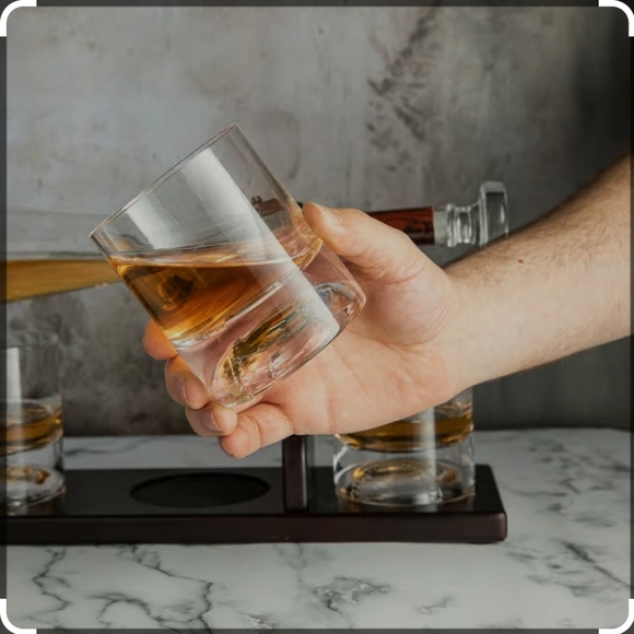 BaseBall whiskey decanter set, store spirits with sophisticated style - Picture 5 of 6